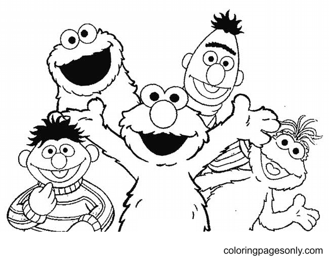 Elmo en vrienden van Elmo
