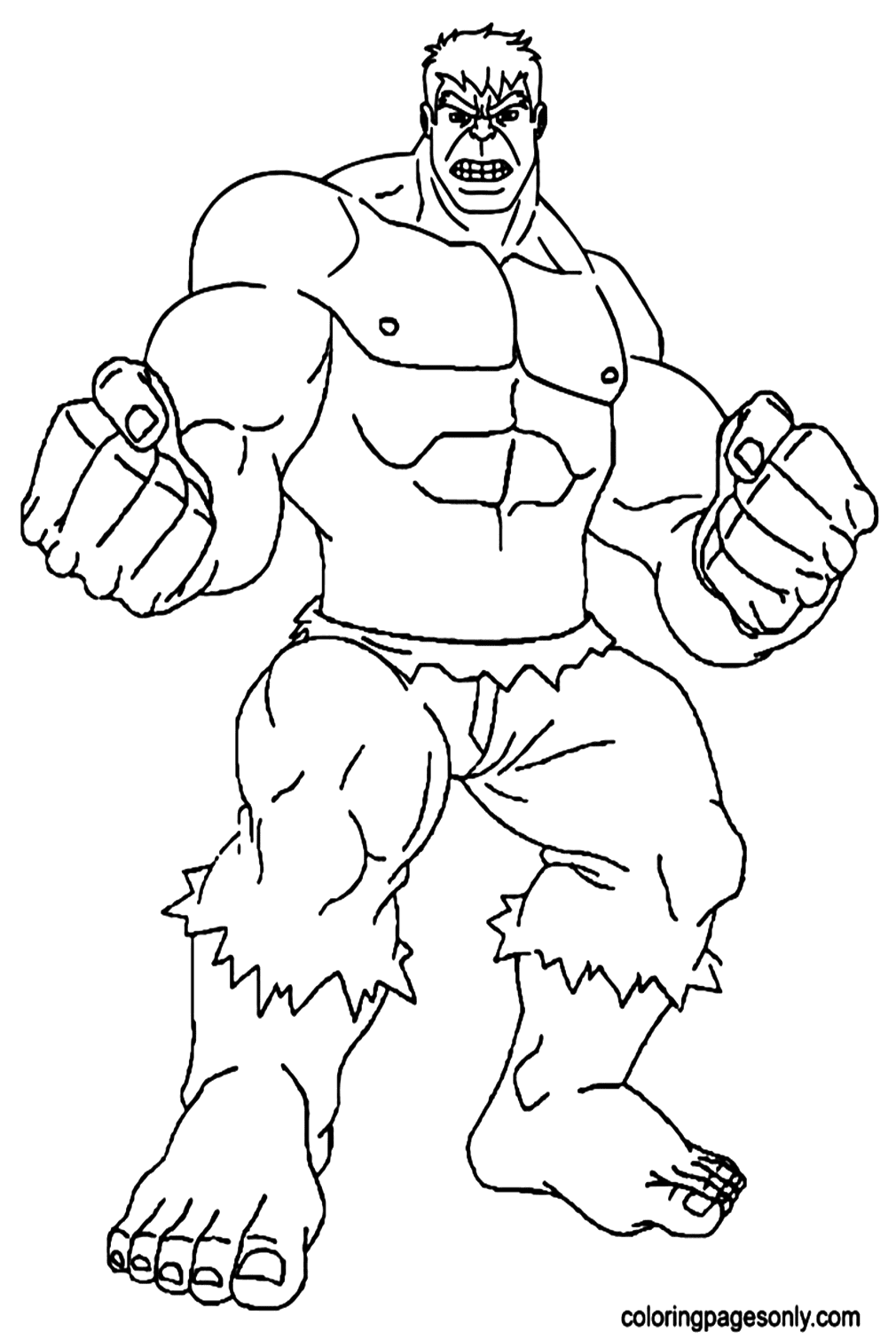 Excellent Hulk Coloring Pages
