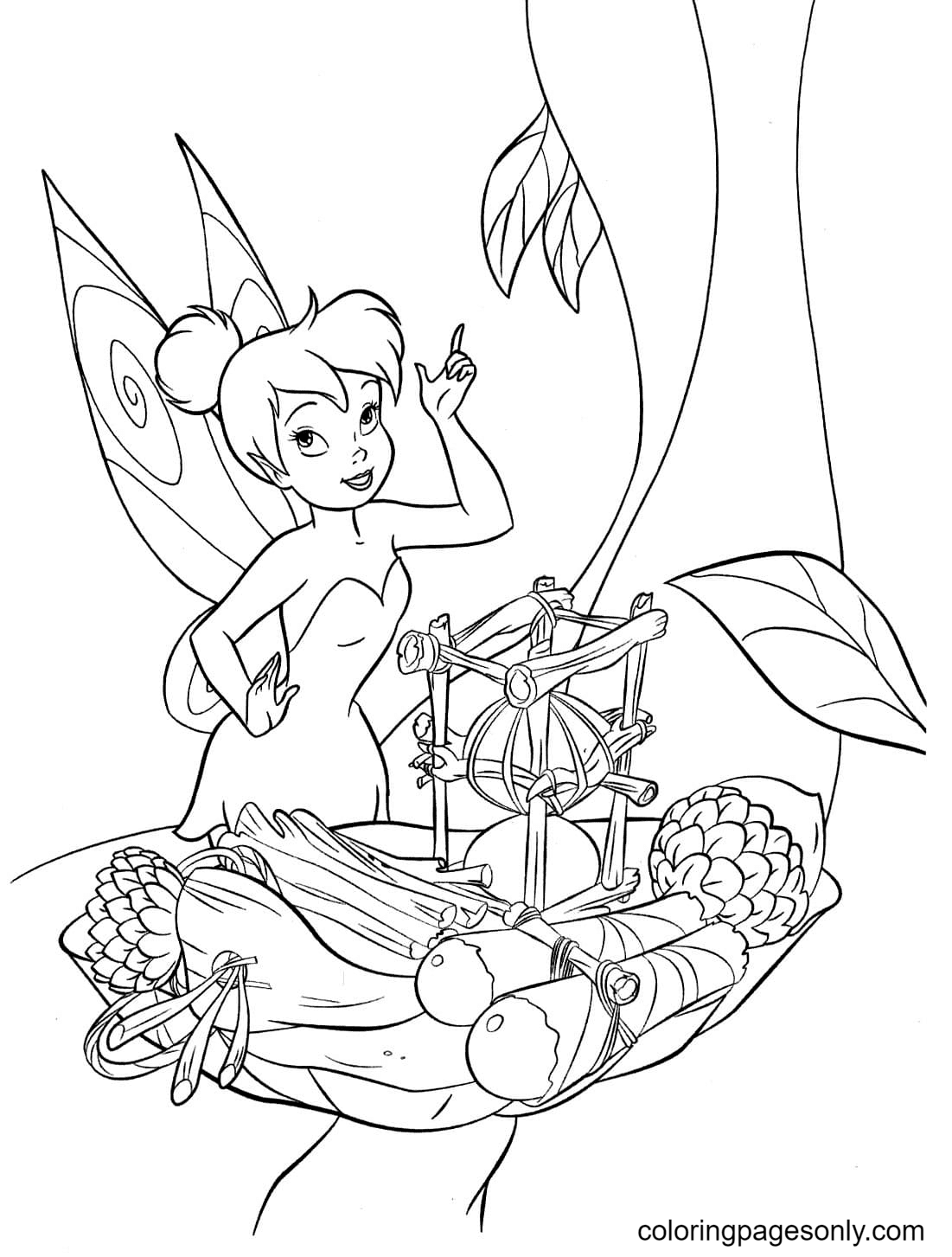 Fairy Tinkerbell Coloring Page