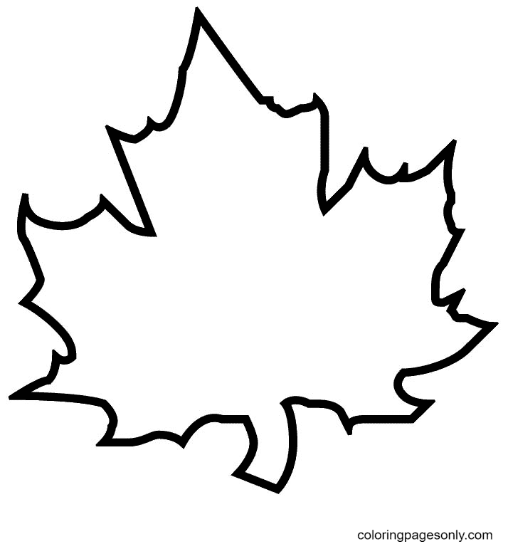 Fall Leaf Templates Coloring Page
