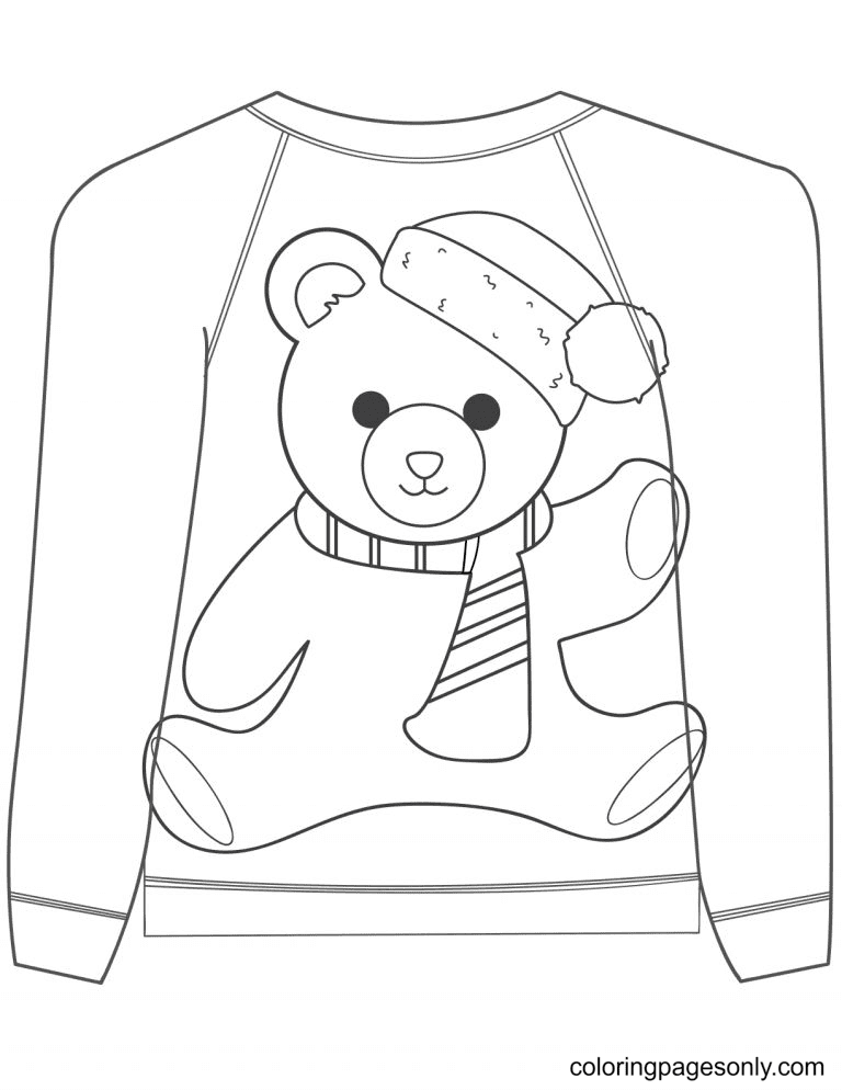 Праздничный свитер с медведем из рождественского свитера