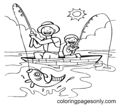 Desenhos para colorir de pesca