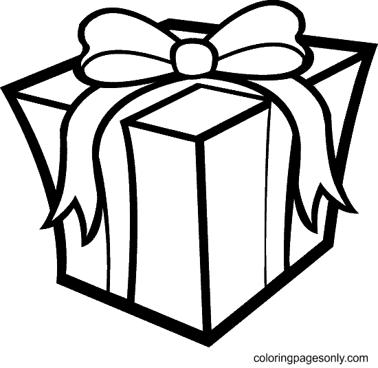 Free Christmas Present Coloring Page