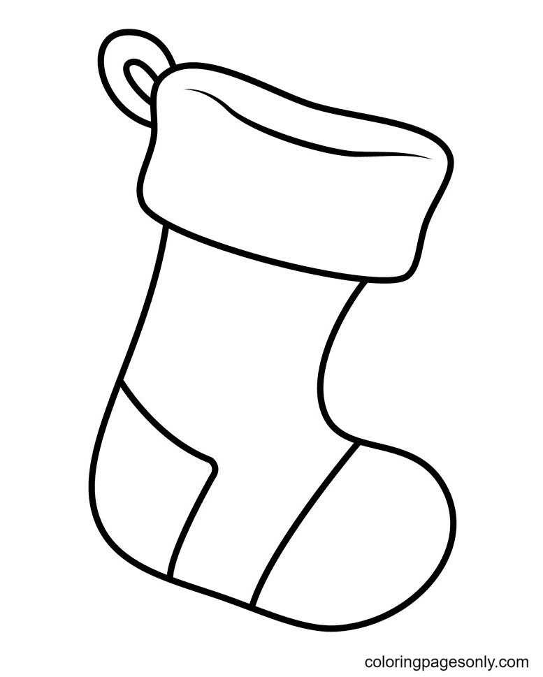 Free Christmas Stocking Coloring Page