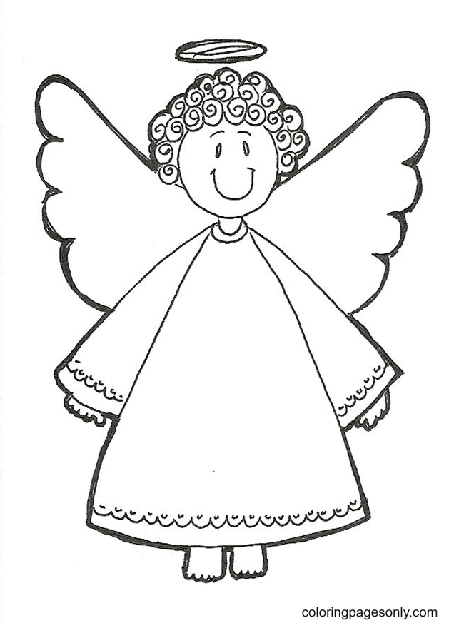 Christmas Angels Coloring Page