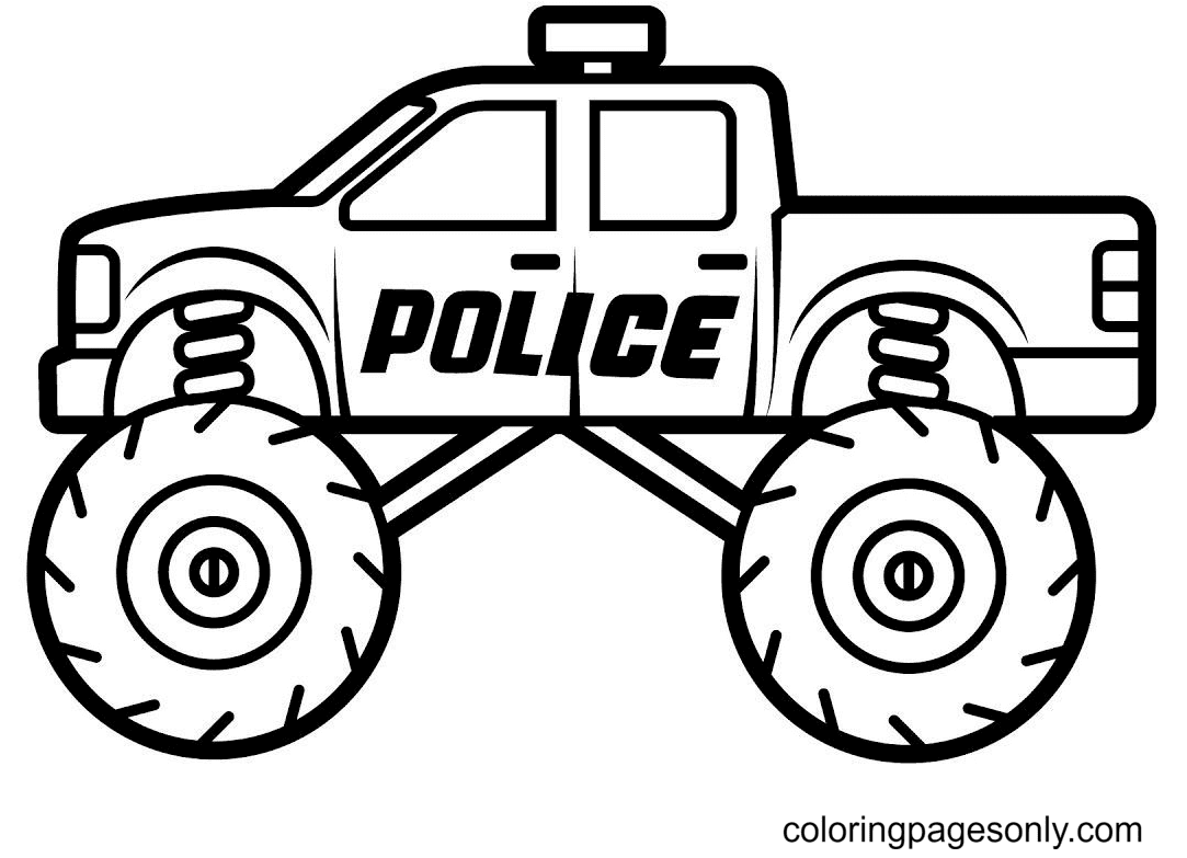 Free Printable Monster Truck Coloring Page