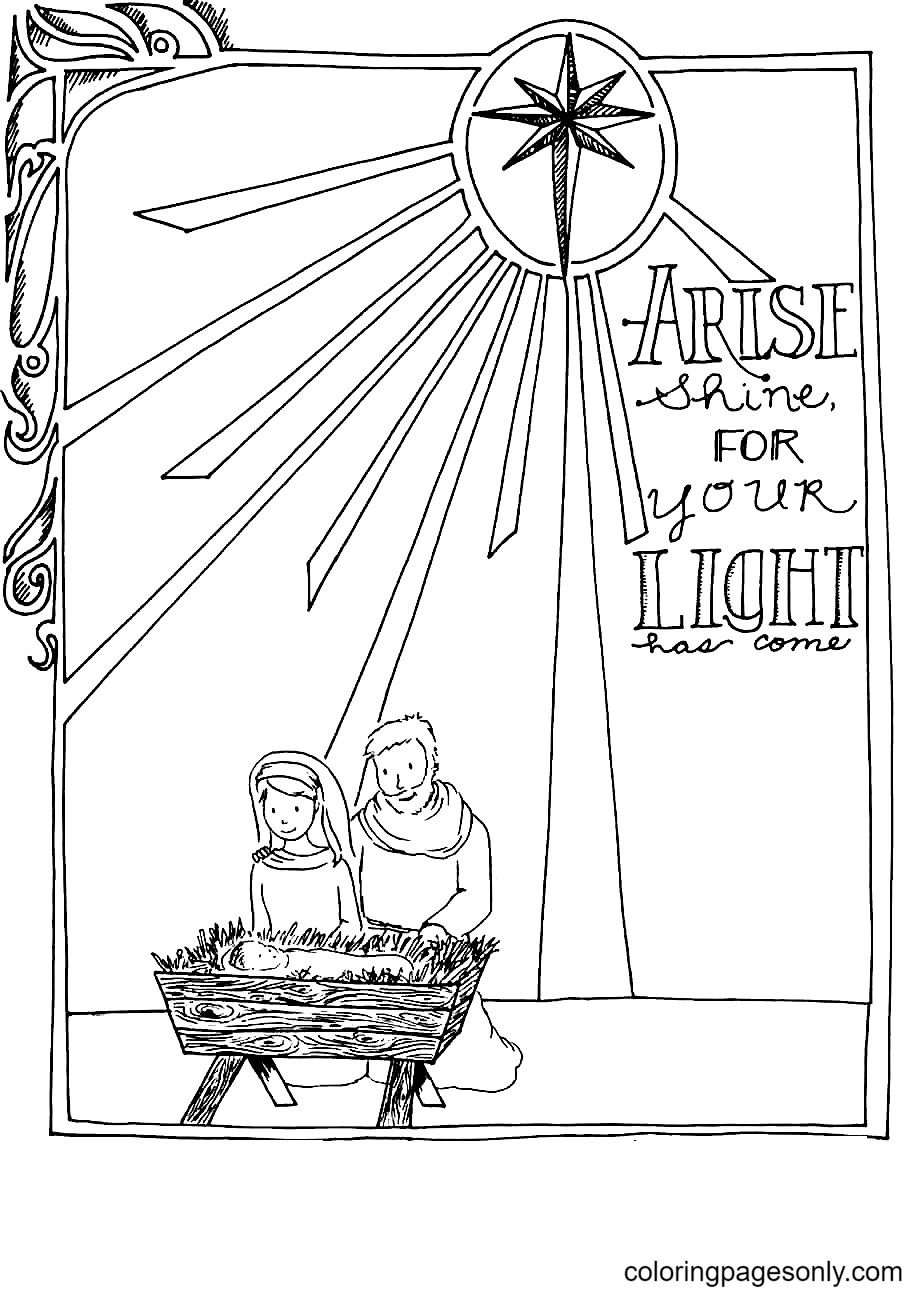 Free Printable Religious Christmas Coloring Pages - Religious Christmas