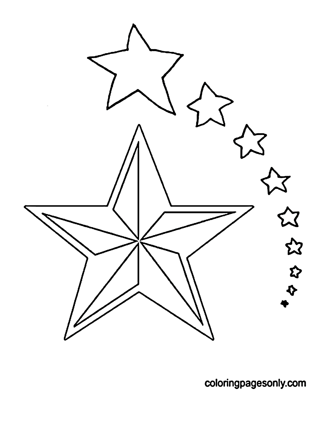 Free Printable Stars Coloring Page