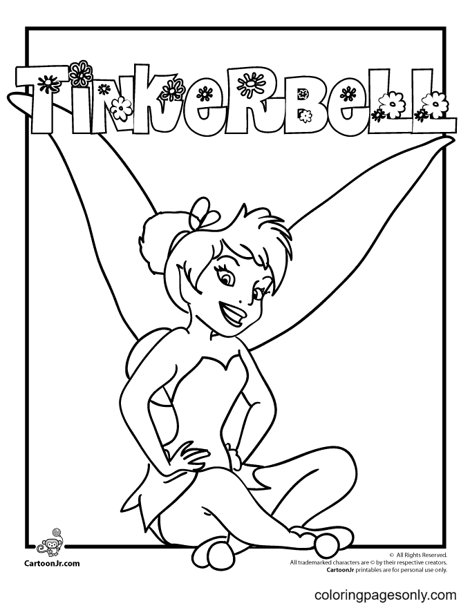 Free Printable Tinkerbell Coloring Page