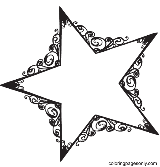 Free Star Coloring Page