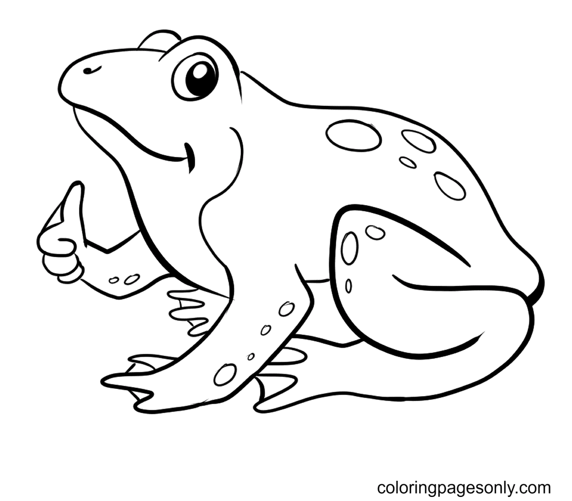 Frog Looks Great Coloring Pages