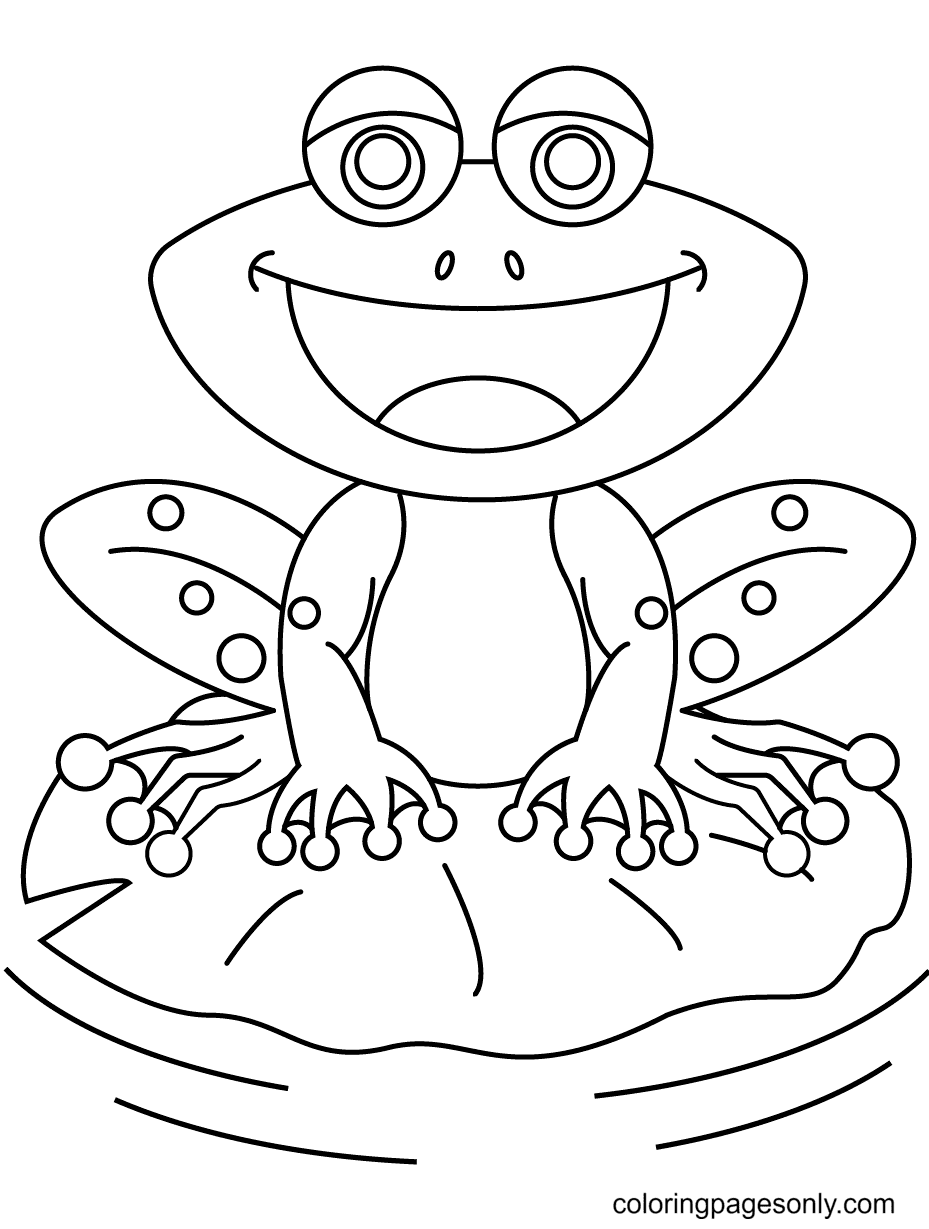 Frosch auf Seerosenblatt von Frog