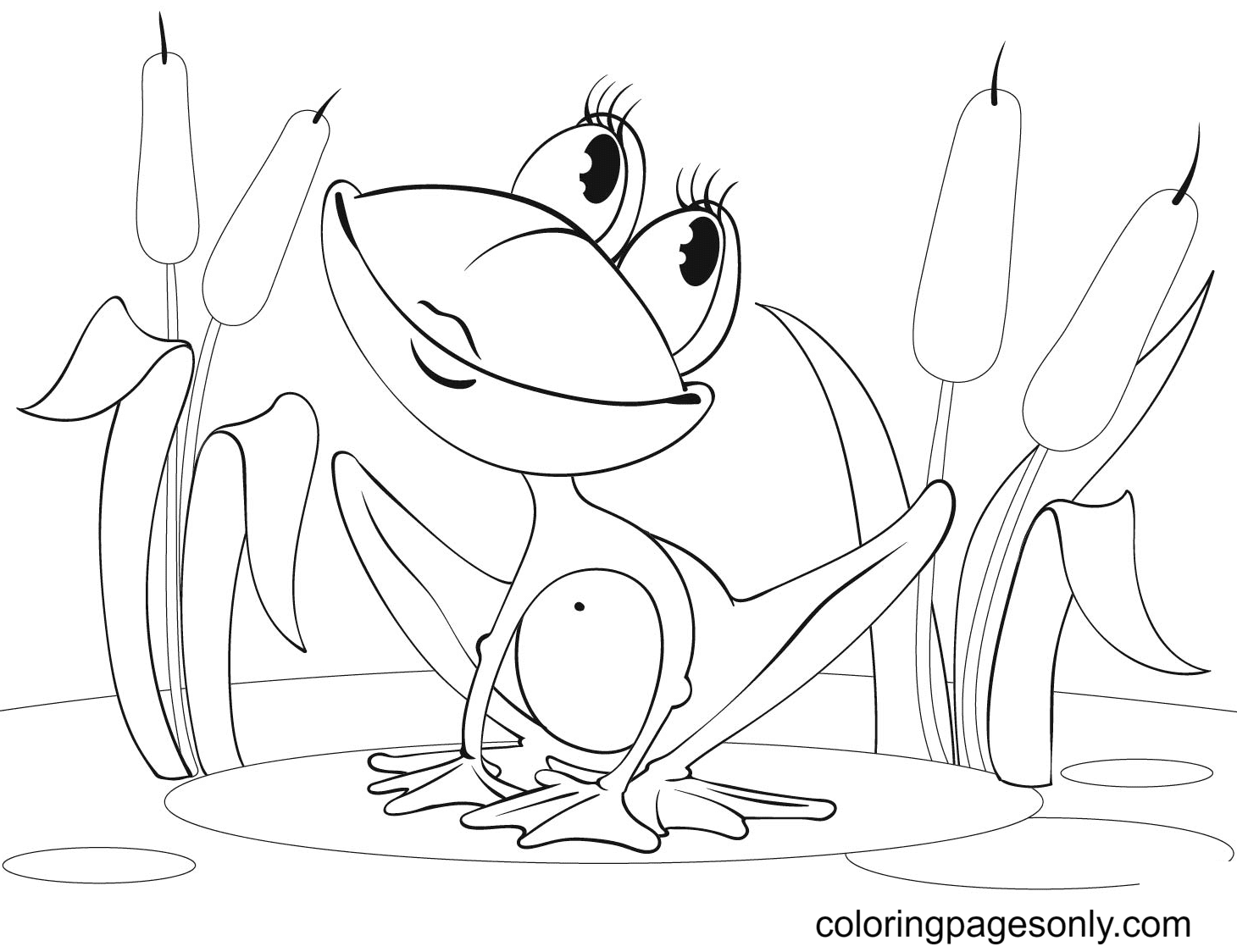 Fun Frog Coloring Page