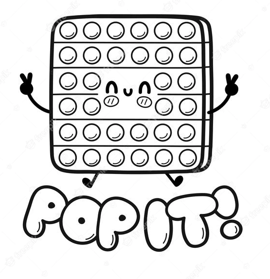 Funny Pop it Coloring Page
