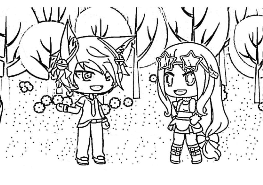 Gacha Life Love Coloring Pages