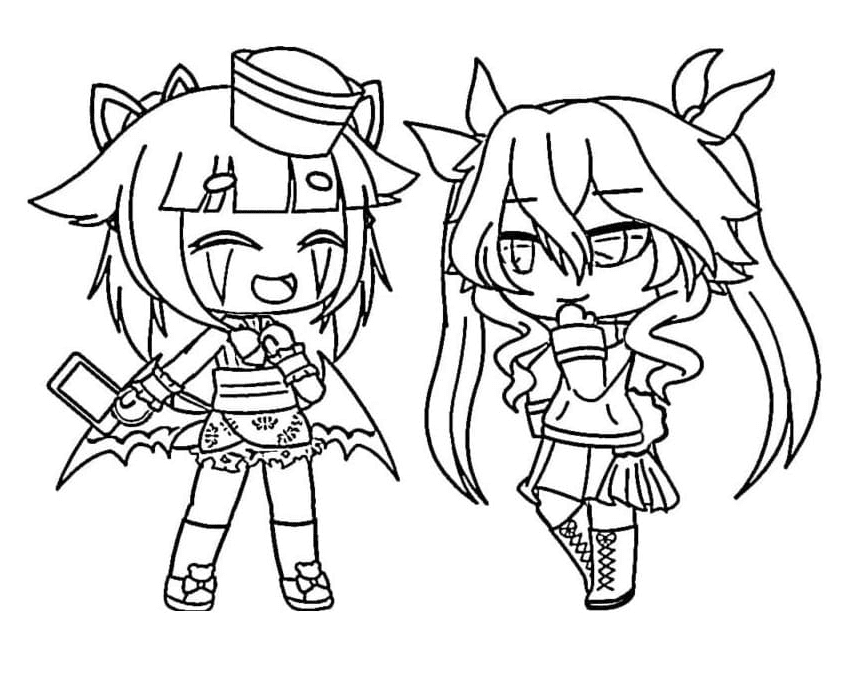 Girls Gacha Life Coloring Pages