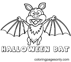 Desenhos para colorir de morcegos de Halloween