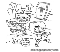 Halloween Monsters Coloring Pages
