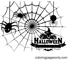 Dibujos de arañas de Halloween para colorear