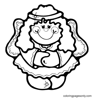 Happy Little Angel Coloring Page