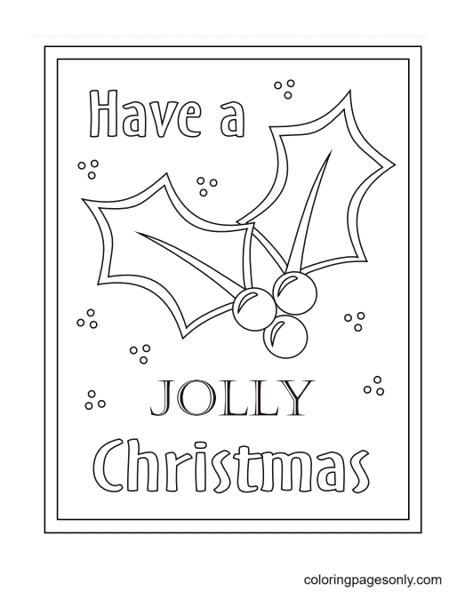 Cartão de Natal Holly from Cartões de Natal