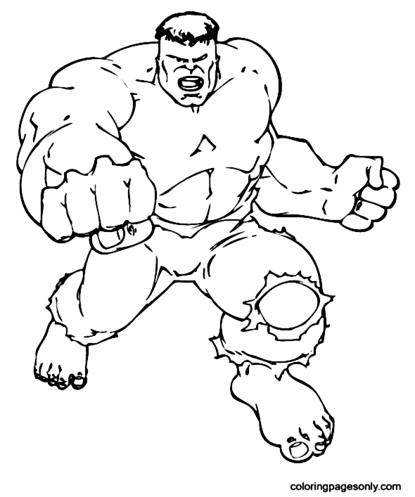 Hulk Showing His Muscles Coloring Pages
