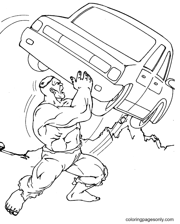 Hulk lancia l'auto from Hulk