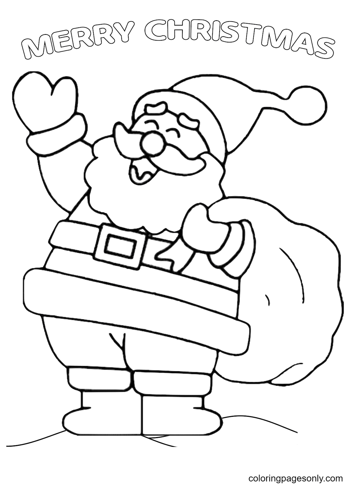 Kind and Awesome Santa Claus Coloring Pages