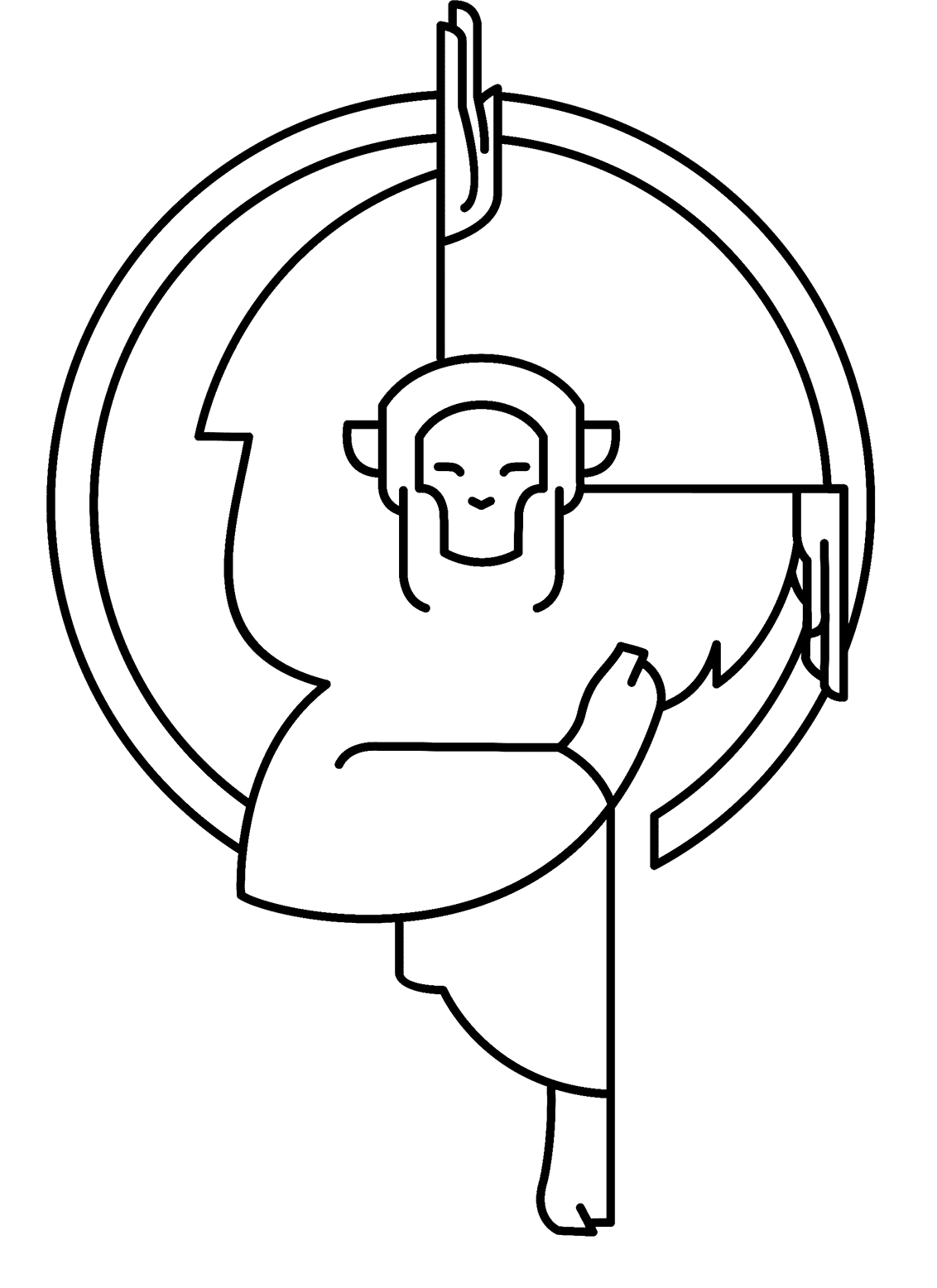Kung-Fu-Affe von Monkey