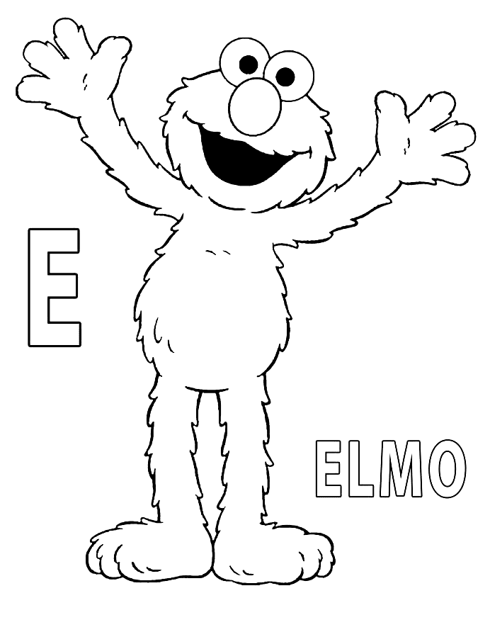 Буква E для Элмо от Элмо