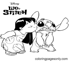 Lilo & Stitch 着色页