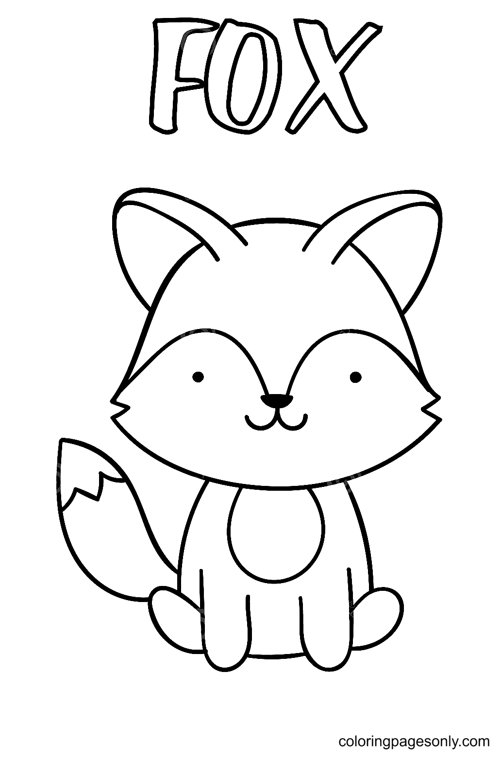 Little Fox Coloring Page