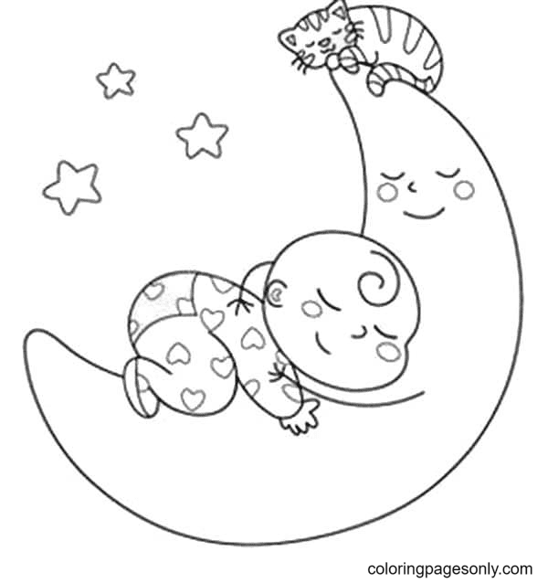 Baby Boy Coloring Page Printable Free