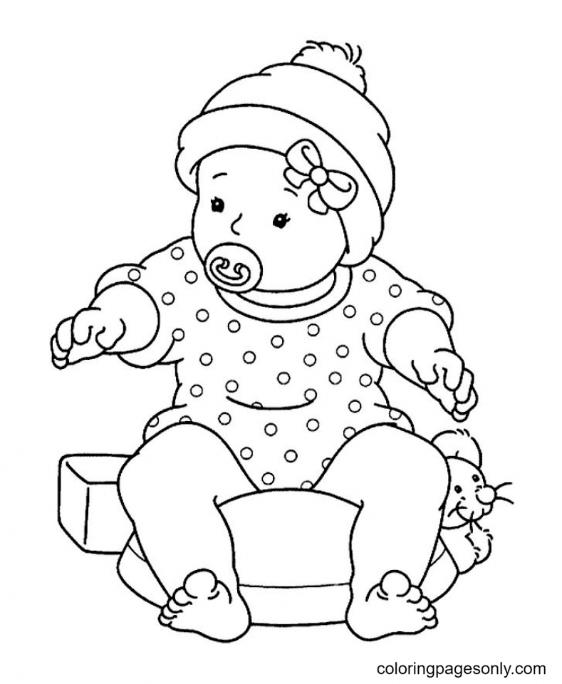 Lindos desenhos para colorir de bebês