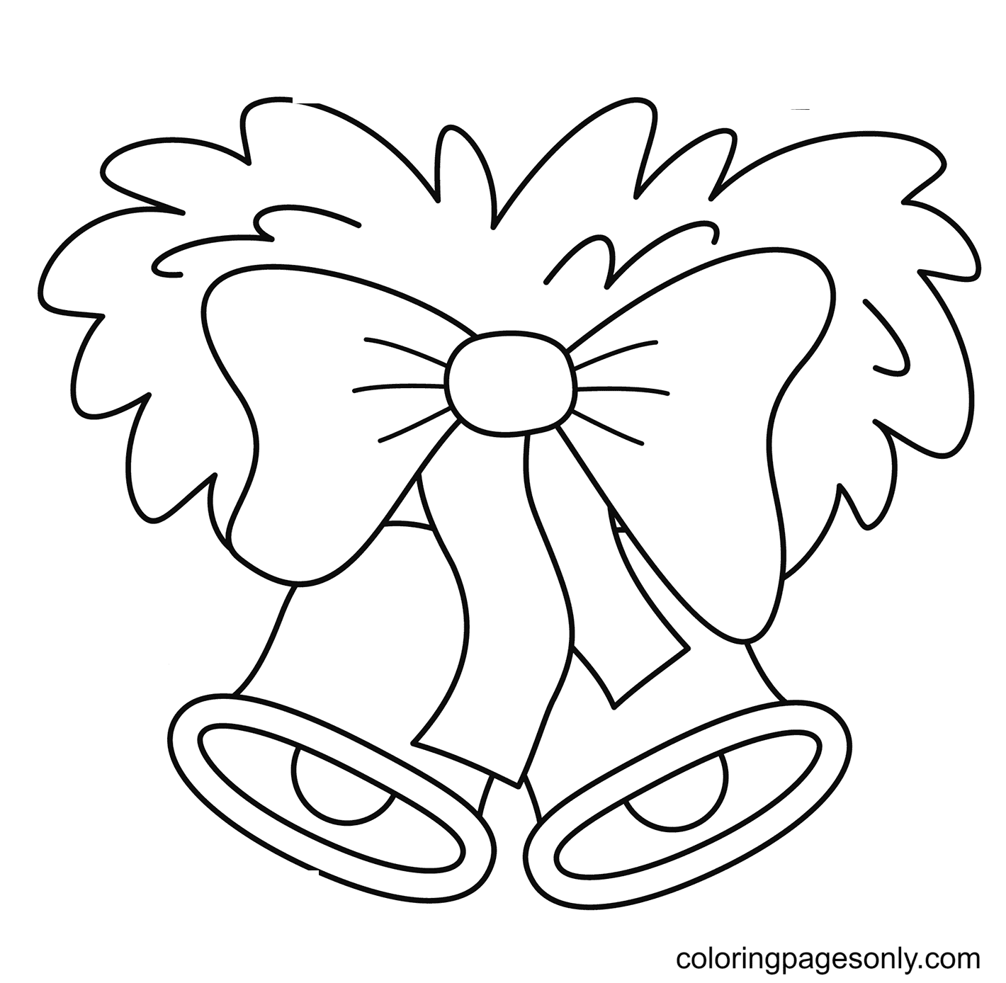 Lovely Christmas Bells Coloring Page
