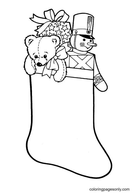 Lovely Christmas Stockings Coloring Page