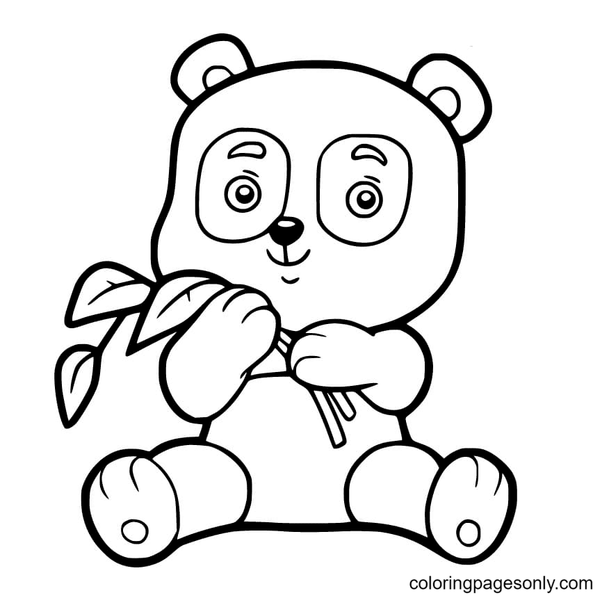 Lovely Panda Coloring Pages