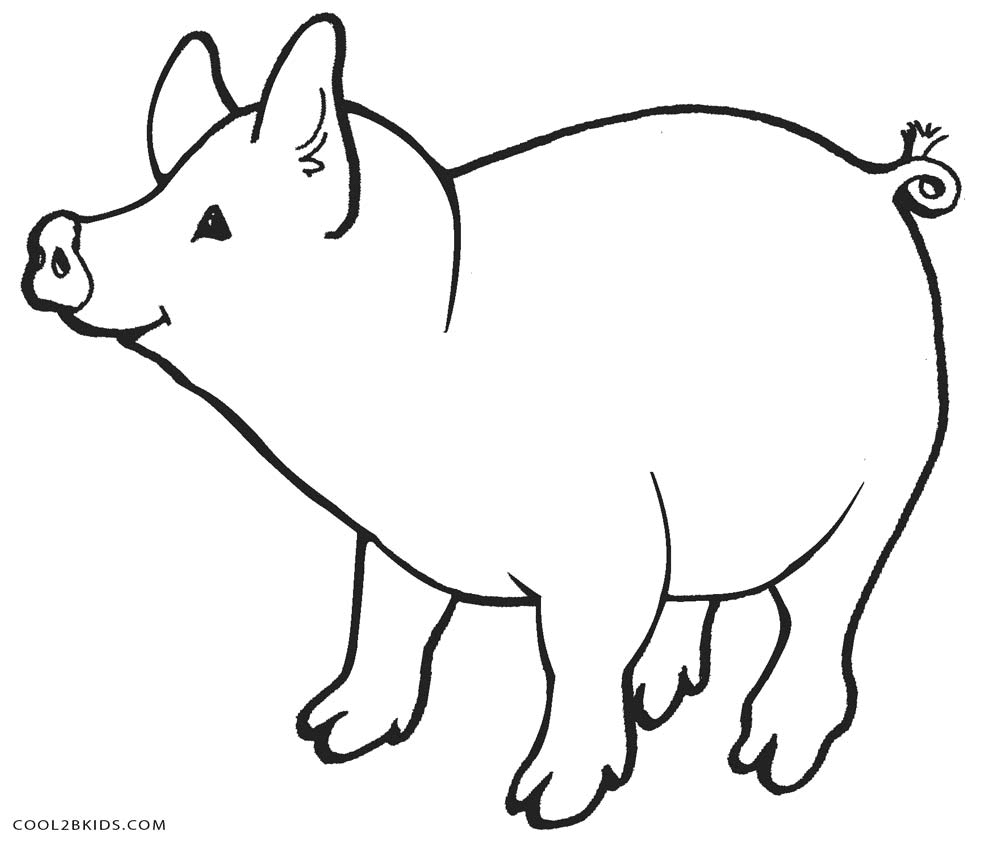 Lovely Pig Coloring Page