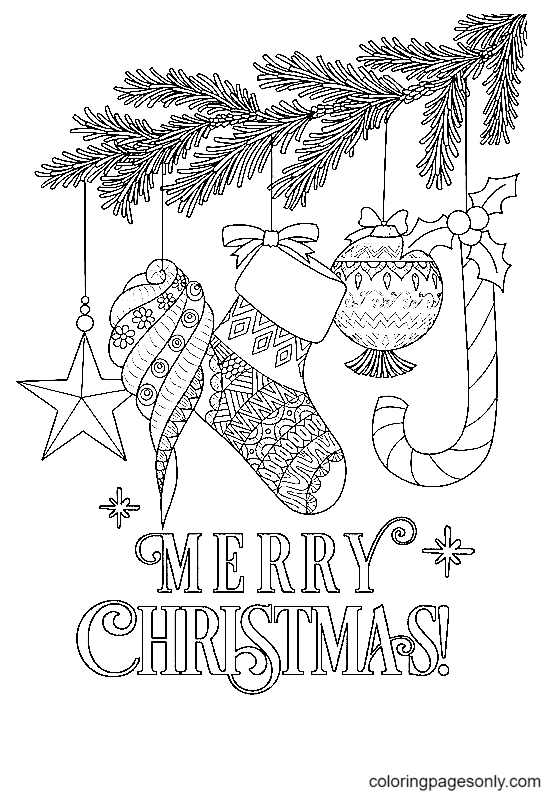 Mandalas Christmas Free Coloring Page