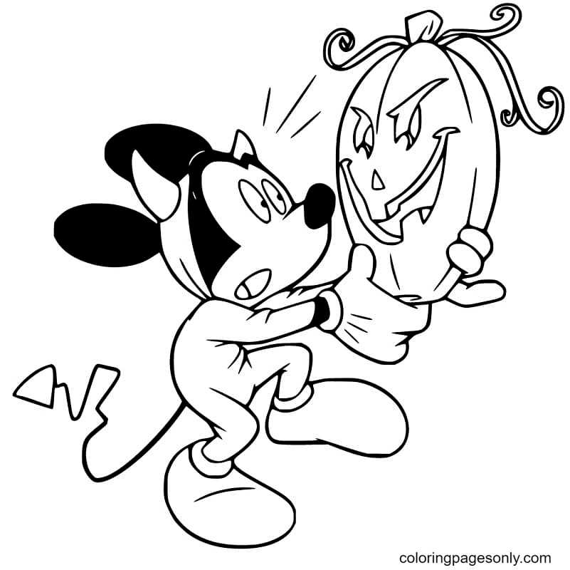 Mickey e Jack o' latern do Disney Halloween