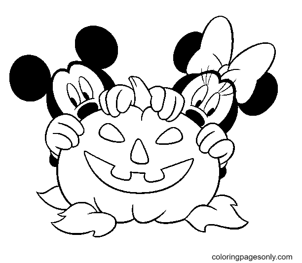 Mickey en Minnie op Halloween van Disney Halloween