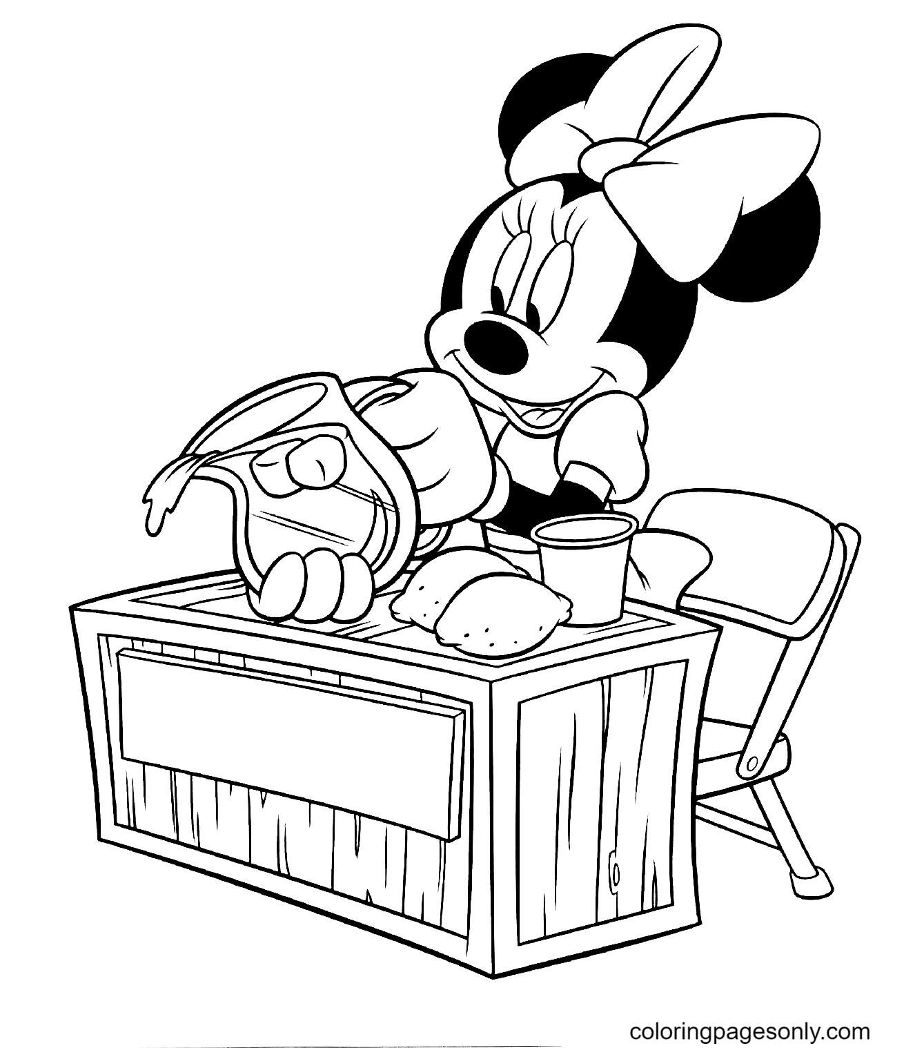 Minnie Is Making Lemon Syrop Coloring Pages
