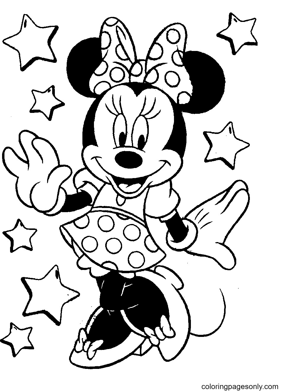 Minnie Mouse Birthday Coloring Pages Minnie Mouse Coloring Pages 