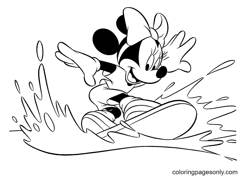 Minnie Mouse beim Surfen von Minnie Mouse