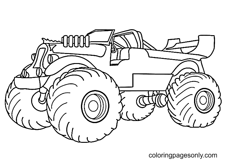 Monster Truck Transportation Coloring Pages