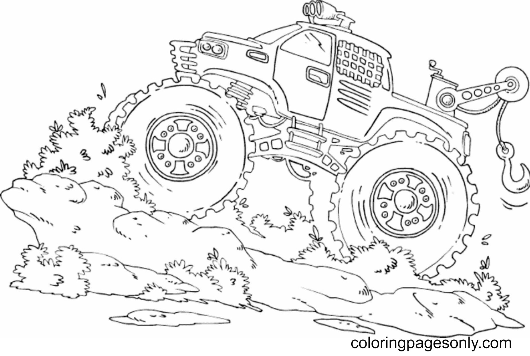 Monster Truck for Kids Coloring Page
