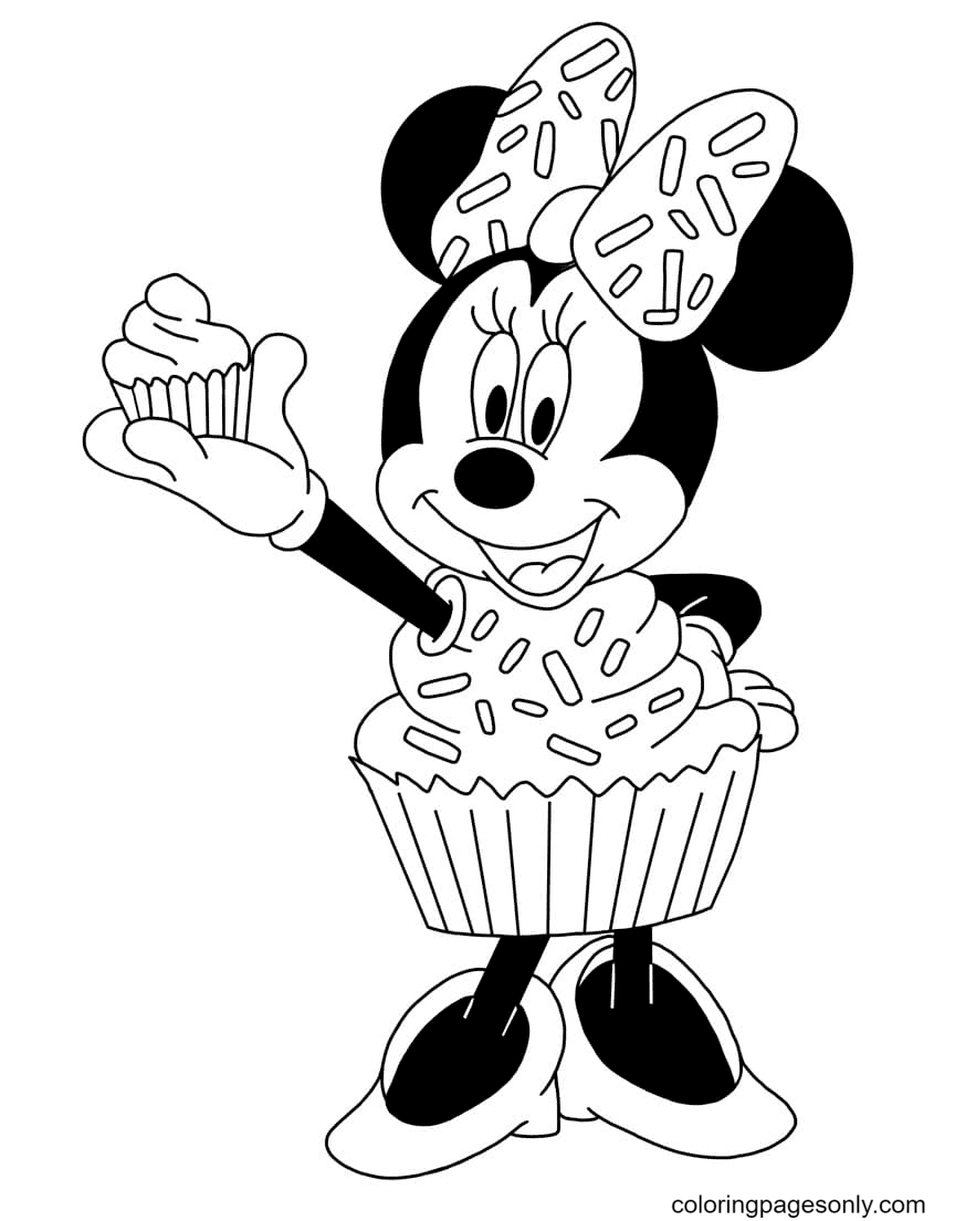 Muis in een cupcakepakje van Minnie Mouse