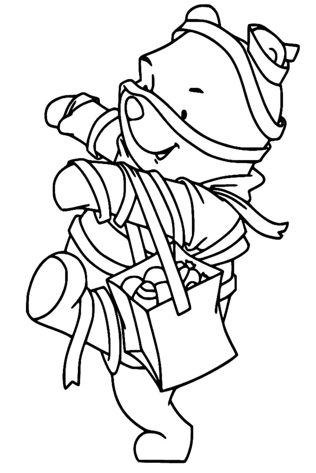 Mummy Pooh Coloring Pages