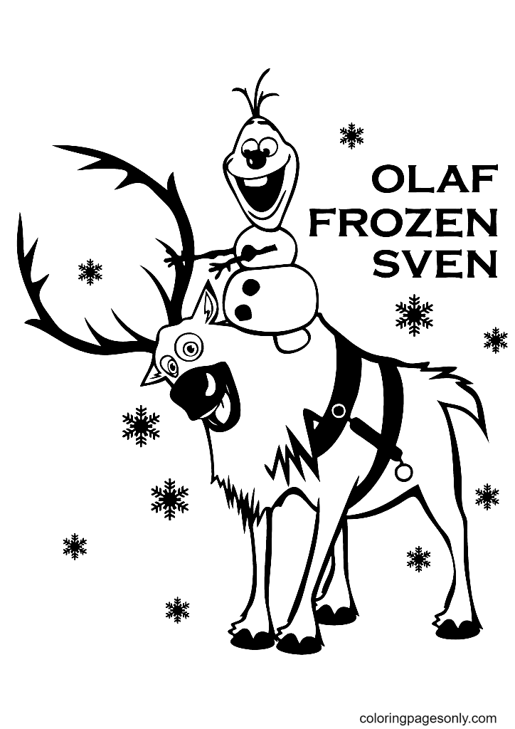 Olaf e Sven congelados de Olaf