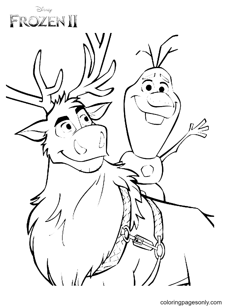 olaf and sven frozen ii coloring pages olaf coloring pages coloring pages for kids and adults
